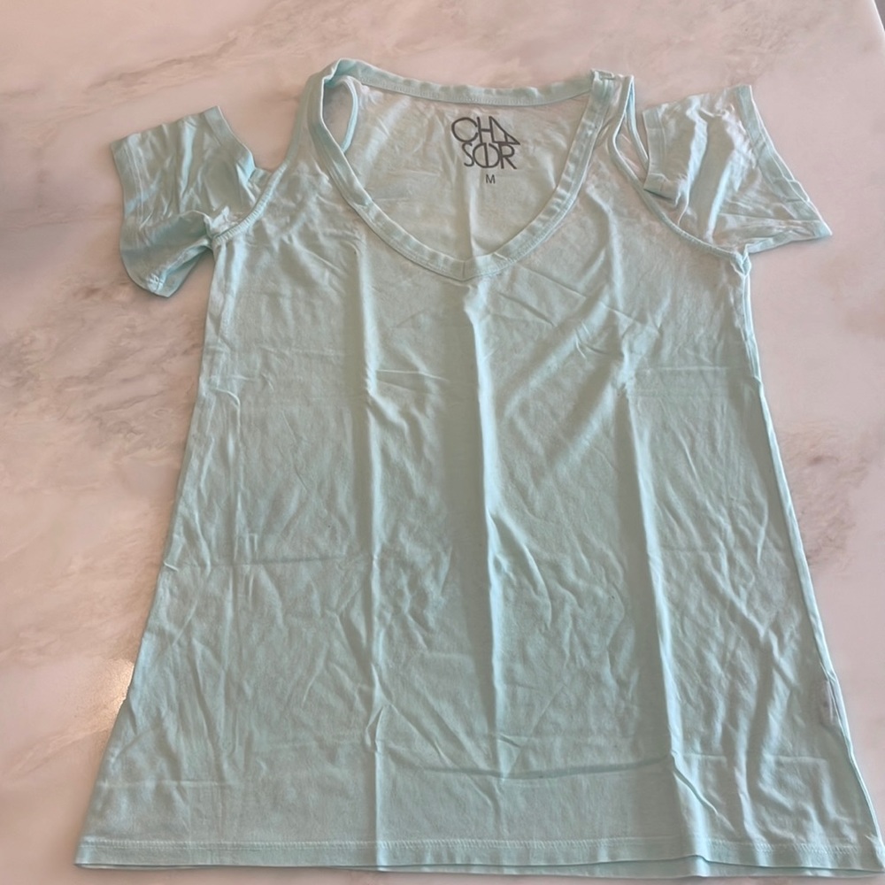 Chaser Womens’ Turquoise Short Sleeve Tee-Size Medium